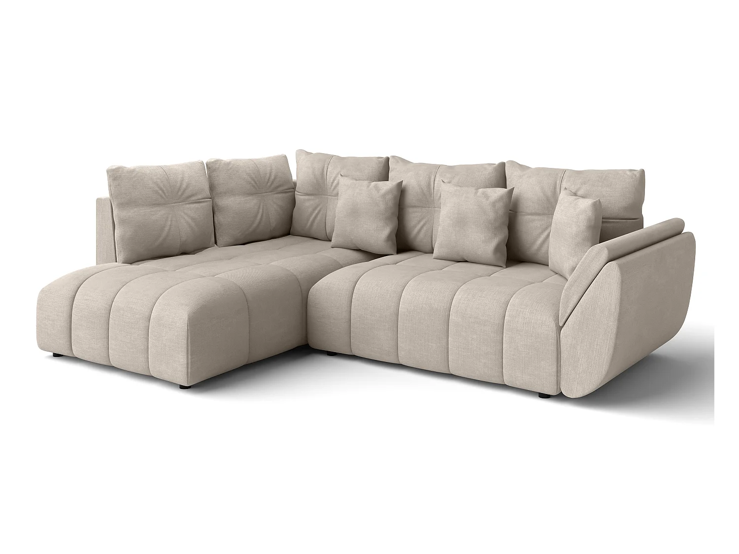 AX LIVING Canapé d angle convertible Corleone canapé d angle marron