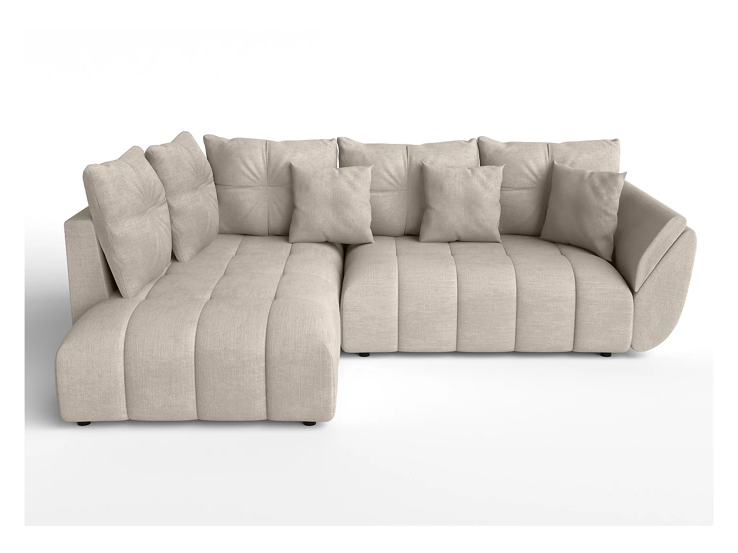 AX LIVING Canapé d angle convertible Corleone canapé d angle marron