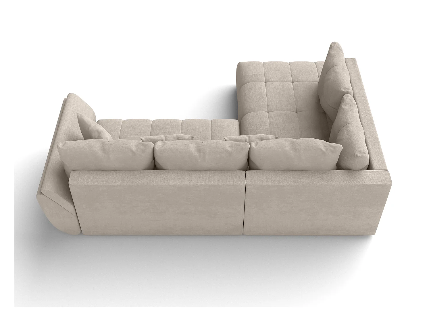 AX LIVING Canapé d angle convertible Corleone canapé d angle marron