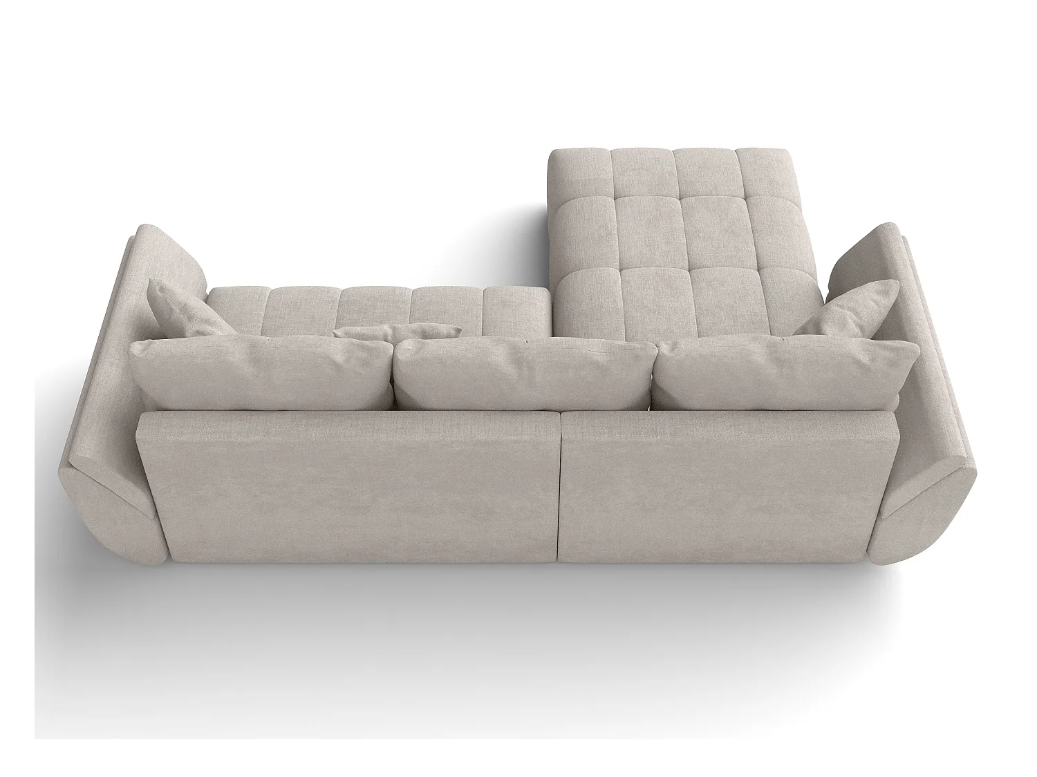 AX LIVING Canapé d angles convertible Verciani canapé méridien beige