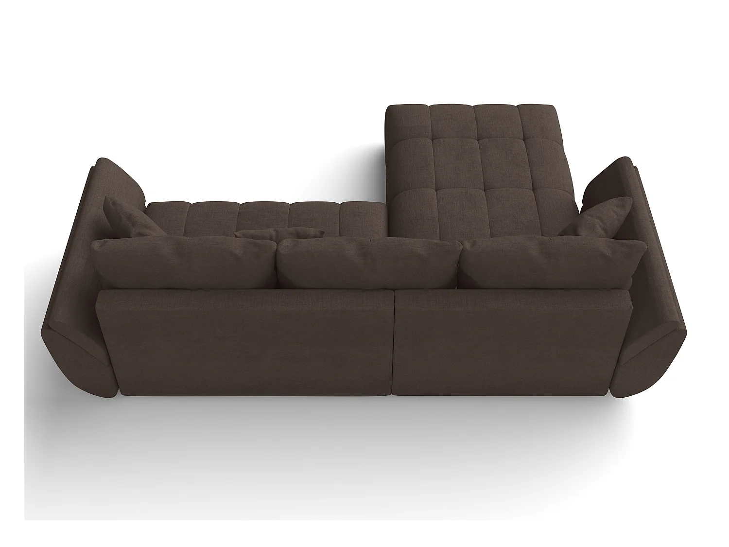 AX LIVING Canapé d angles convertible Verciani canapé méridien brun