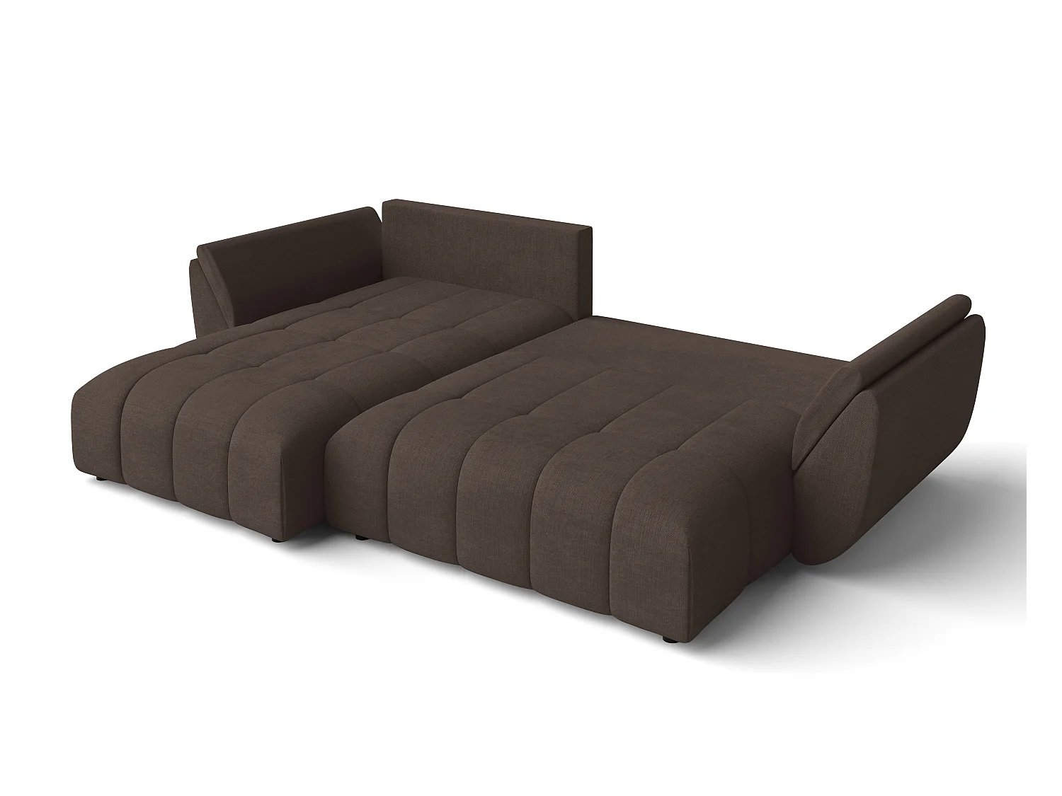 AX LIVING L Form braune Ecksofa Verciani Schlaffunktion Bettkasten 266
