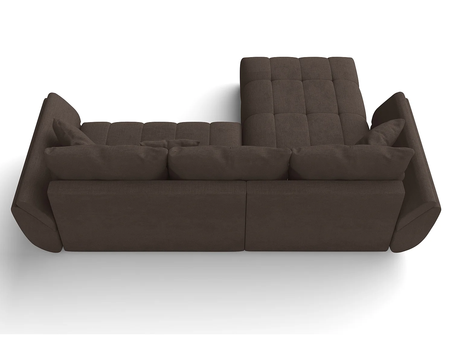 AX LIVING L Form braune Ecksofa Verciani Schlaffunktion Bettkasten 266