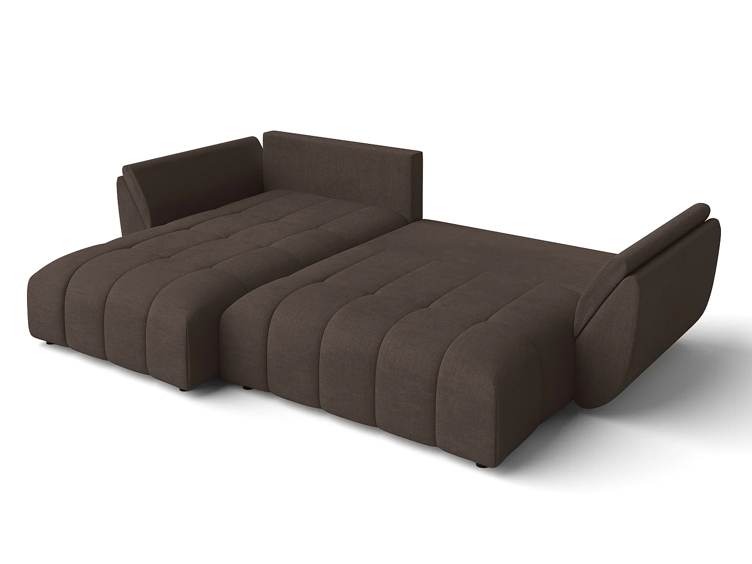 AX LIVING L Form braune Ecksofa Verciani Schlaffunktion Bettkasten 266
