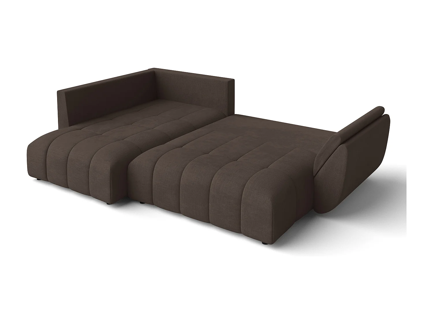 AX LIVING Couch mit Bettfunktion Corleone braune Ecksofa in L Form 266