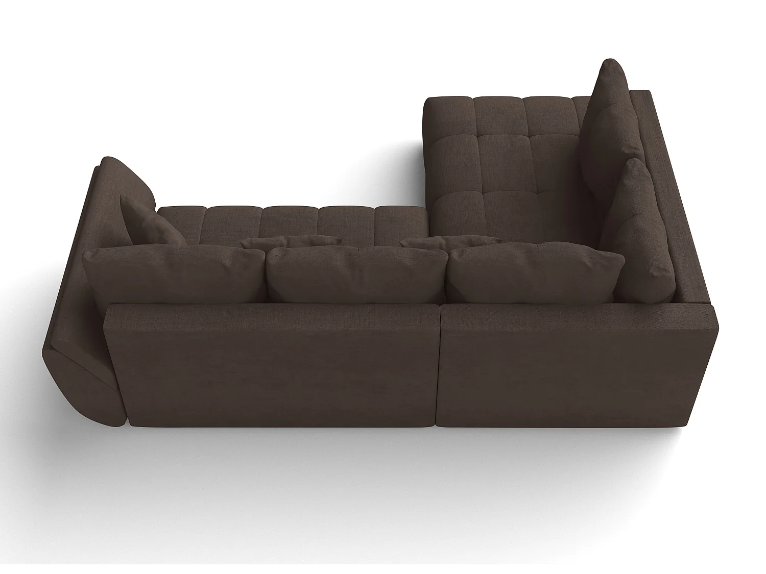AX LIVING Couch mit Bettfunktion Corleone braune Ecksofa in L Form 268