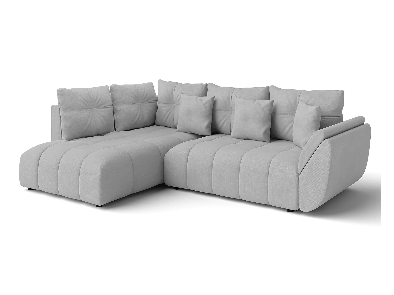 AX LIVING Canapé avec fonction lit Corleone gris clair canapé d'angle