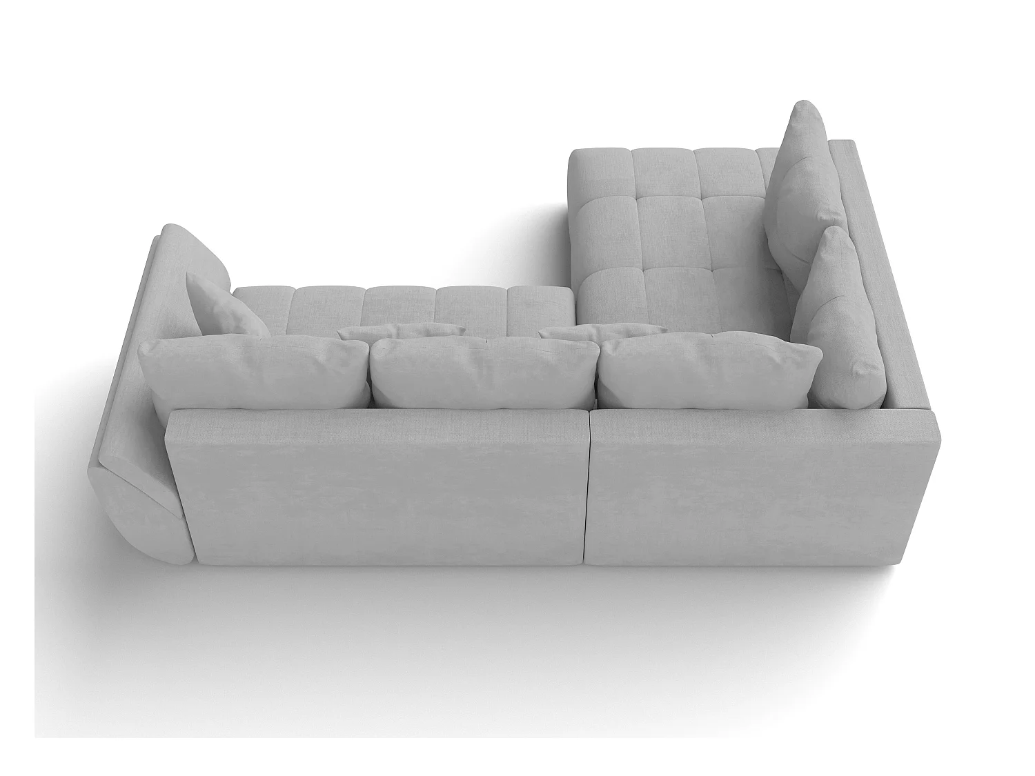 AX LIVING Canapé avec fonction lit Corleone gris clair canapé d'angle