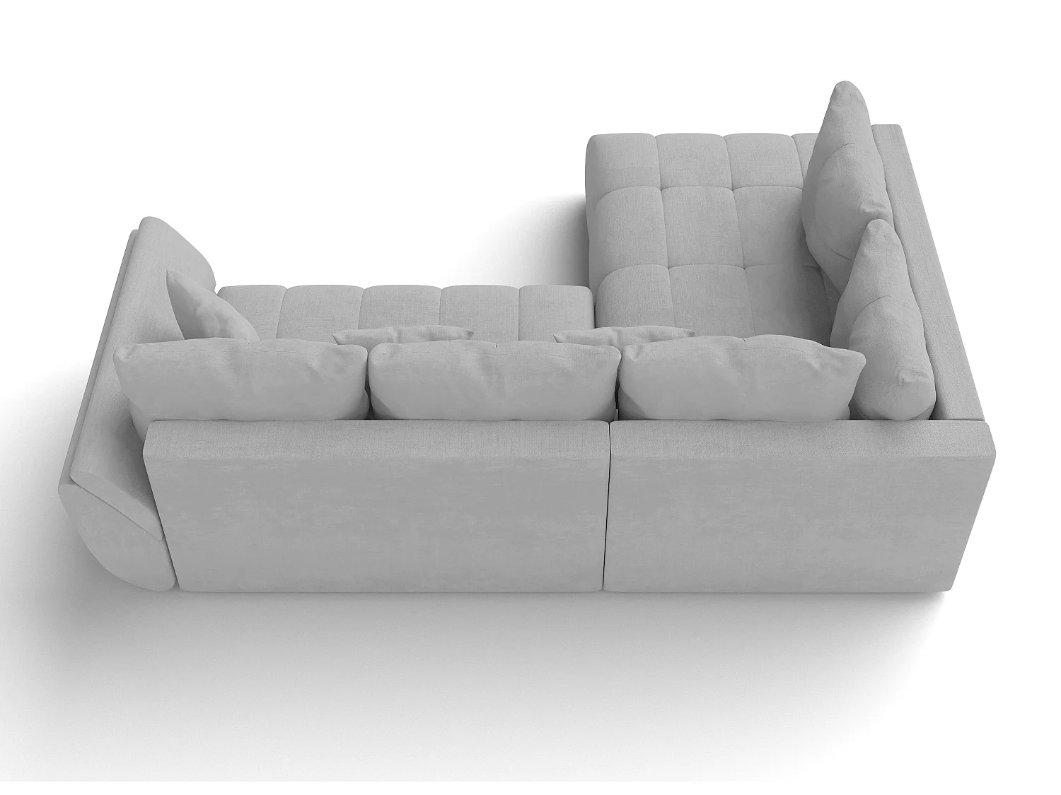 AX LIVING Canapé avec fonction lit Corleone gris clair canapé d'angle