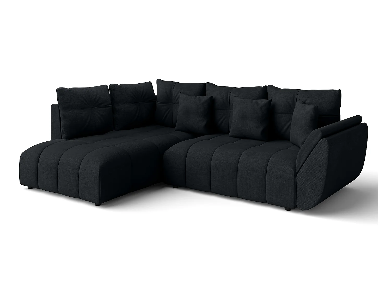 AX LIVING Canapé d angle convertible Corleone canapé d angle noir 266