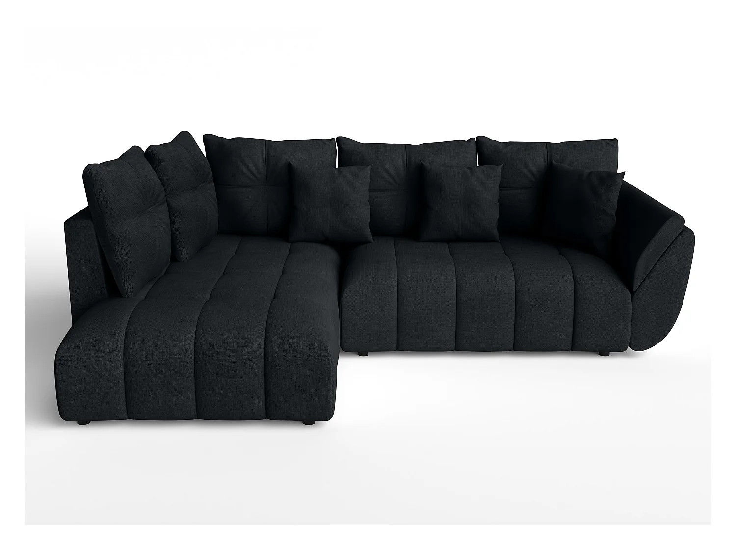 AX LIVING Canapé d angle convertible Corleone canapé d angle noir 266