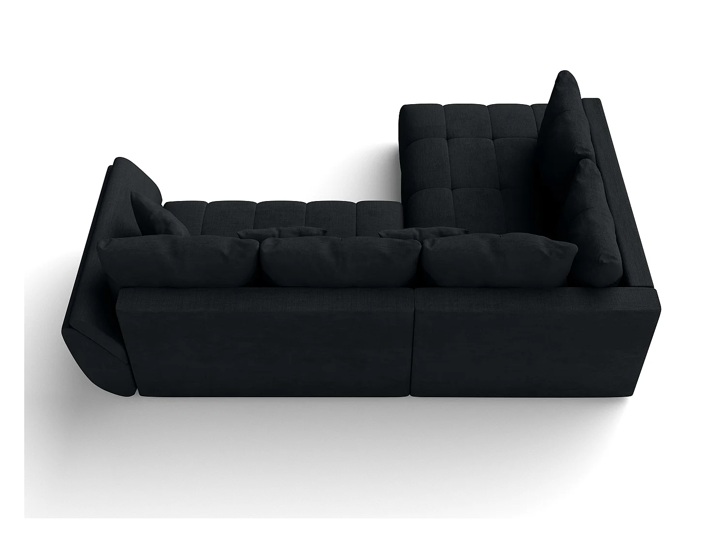 AX LIVING Canapé d angle convertible Corleone canapé d angle noir 266