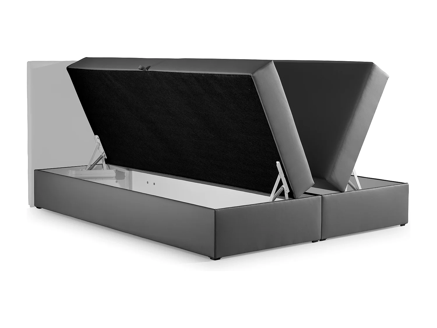 AX LIVING Boxspringbett 160x200 mit Bettkasten Vendio in Schwarz