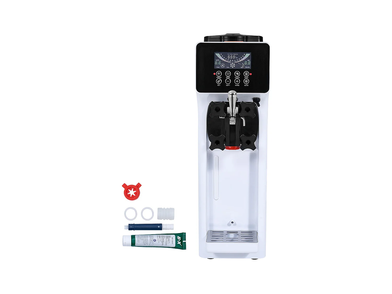Sorbetière SucceBuy Machine à Crème Glacée Molle 10 L/H pour Comptoir