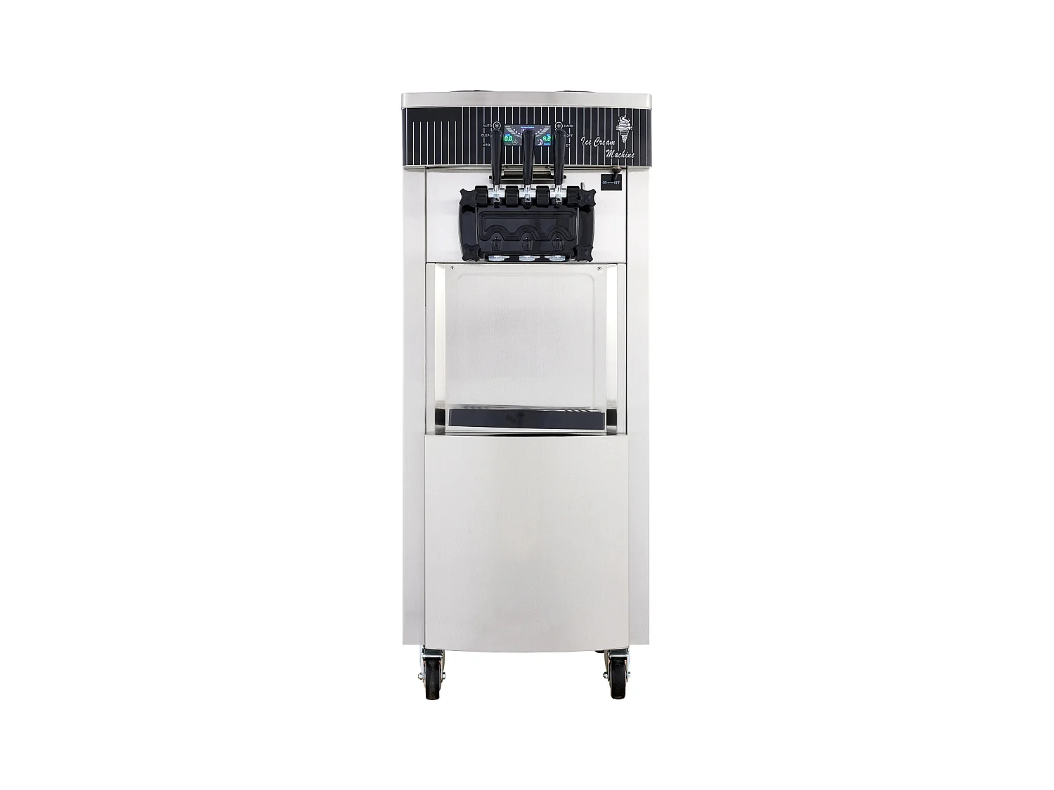 Sorbetière SucceBuy Machine à Crème Glacée Molle Commerciale 2200 W 2 + 1 Saveurs Debout