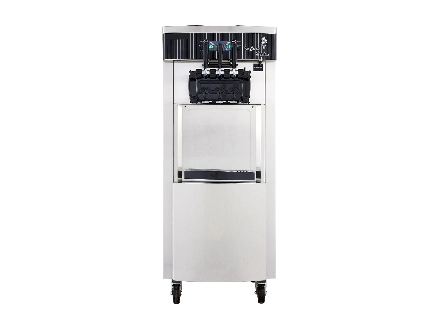 Sorbetière SucceBuy Machine à Crème Glacée Molle Commerciale 2200 W 2 + 1 Saveurs Debout