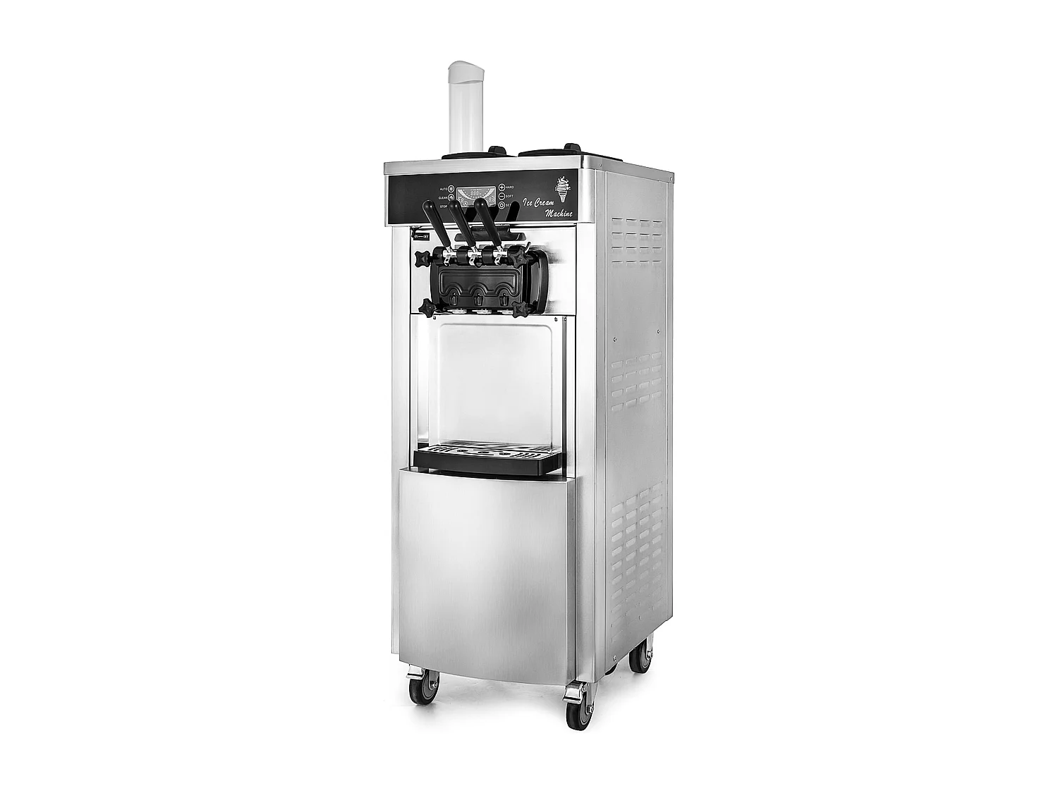 Sorbetière SucceBuy Machine à Crème Glacée Molle Commerciale 2200 W 2 + 1 Saveurs Debout