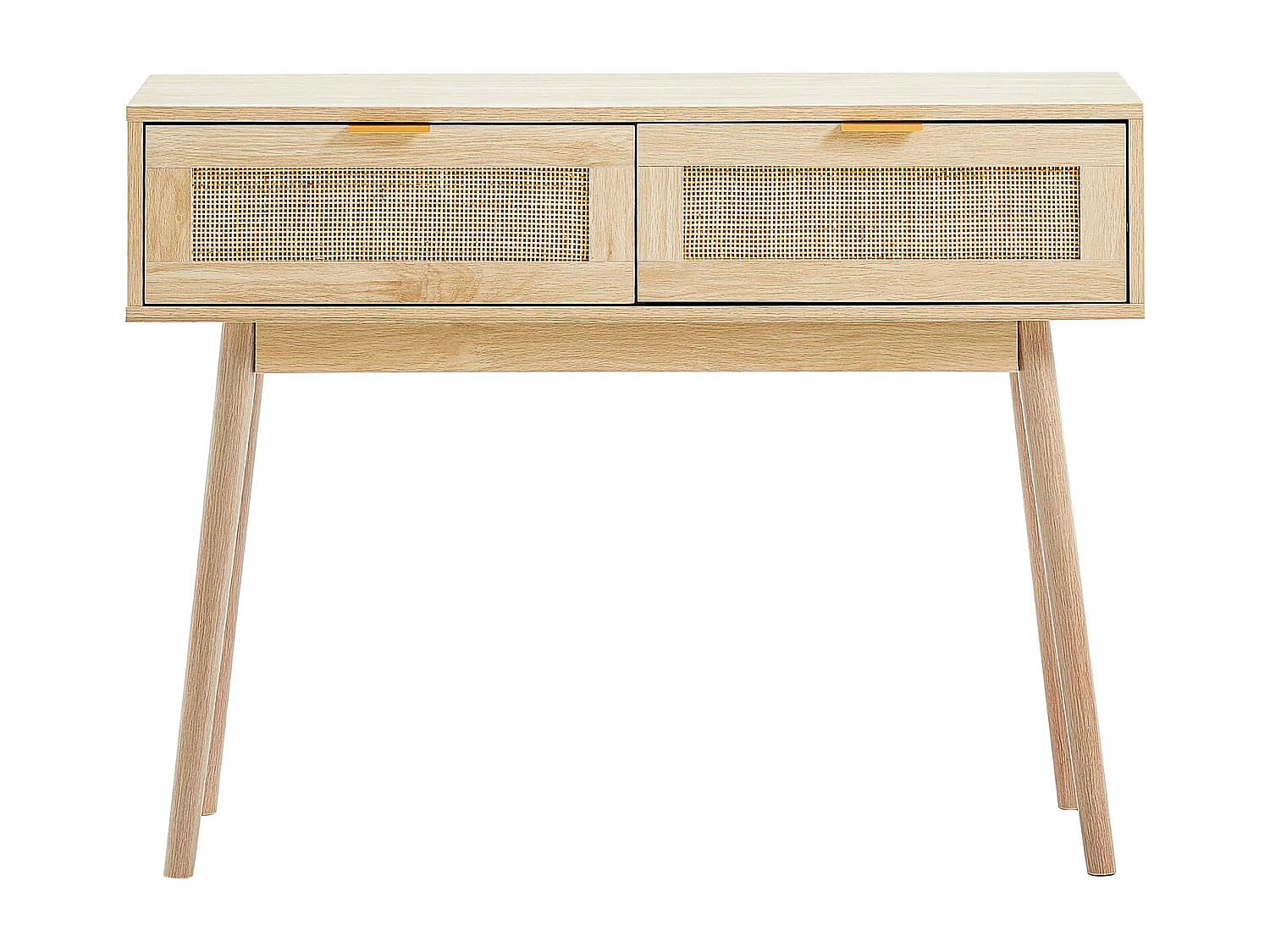 Rattan-Konsolentisch SucceBuy– Stilvoll mit 2 Schubladen