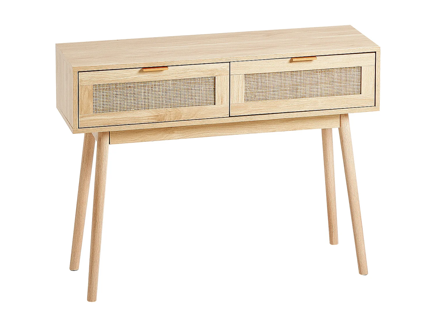 Rattan-Konsolentisch SucceBuy– Stilvoll mit 2 Schubladen