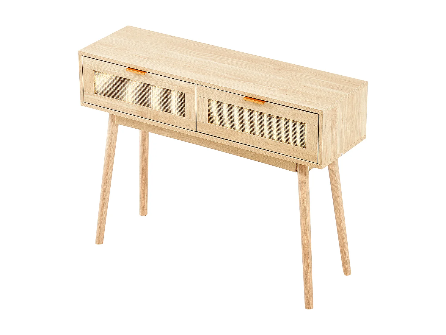 Rattan-Konsolentisch SucceBuy– Stilvoll mit 2 Schubladen