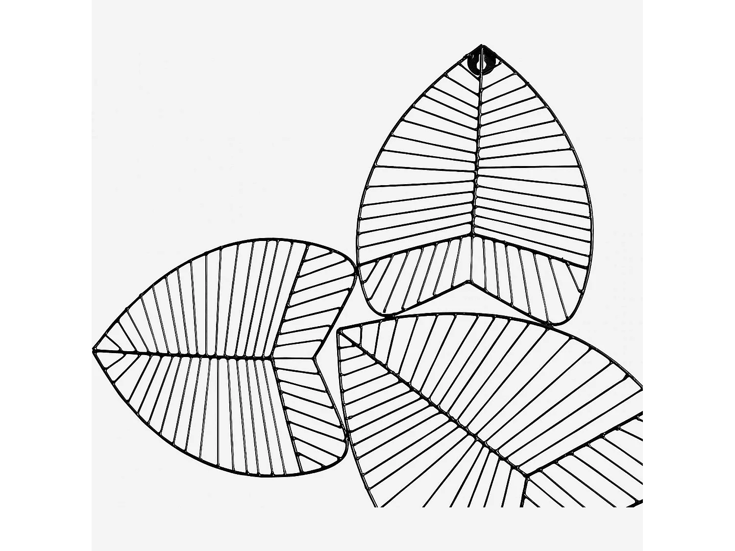 Habitat - Décoration murale feuillage en métal - Noir - Olim