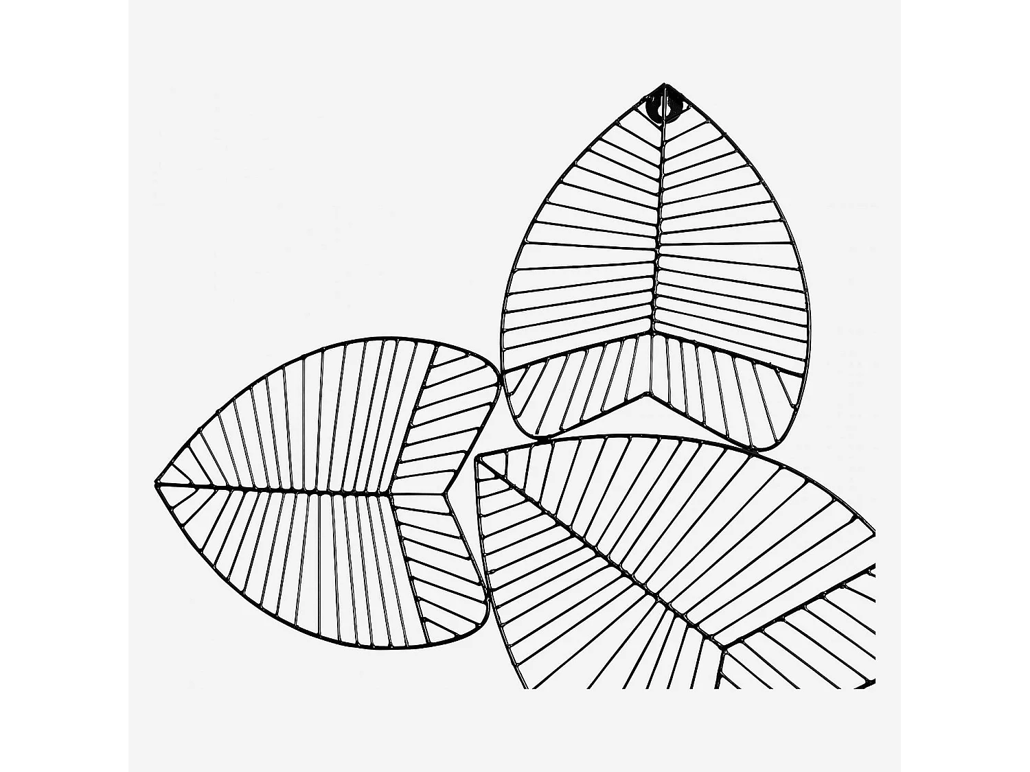 Habitat - Décoration murale feuillage en métal - Noir - Olim