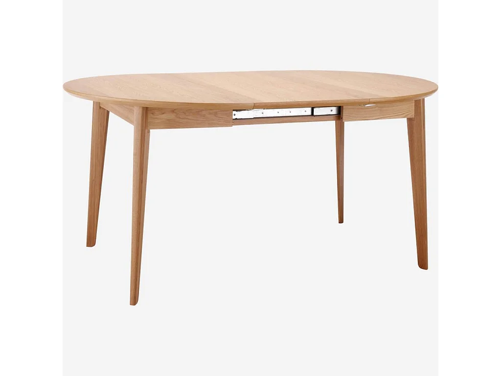 Habitat - Table ronde extensible en chêne - Moder