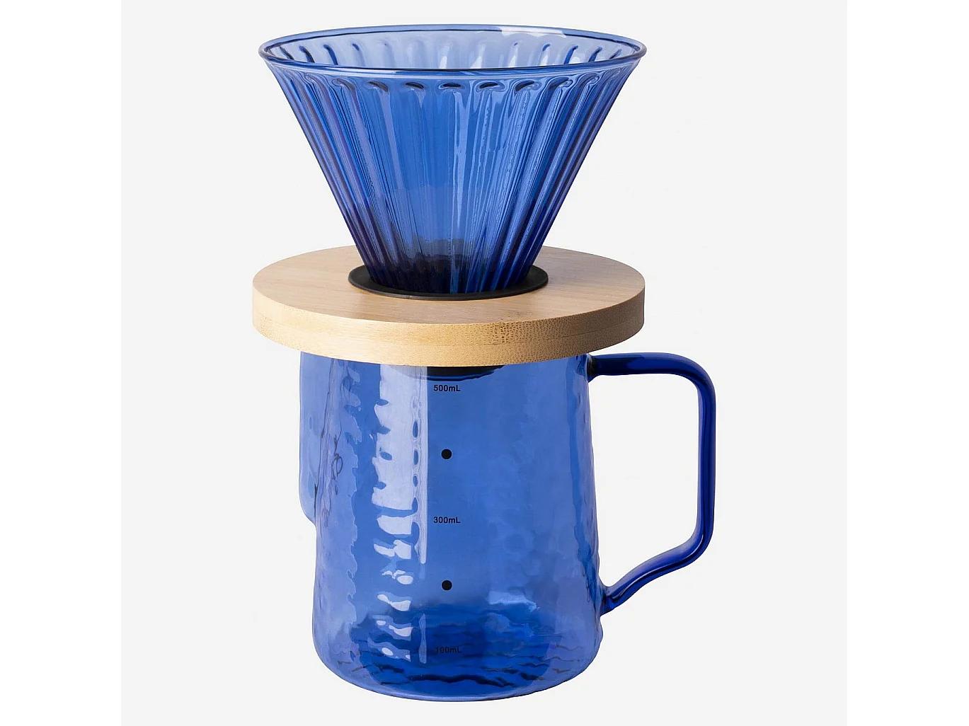 Habitat - Cafetière en verre - 550 ml - Bleu - Alena