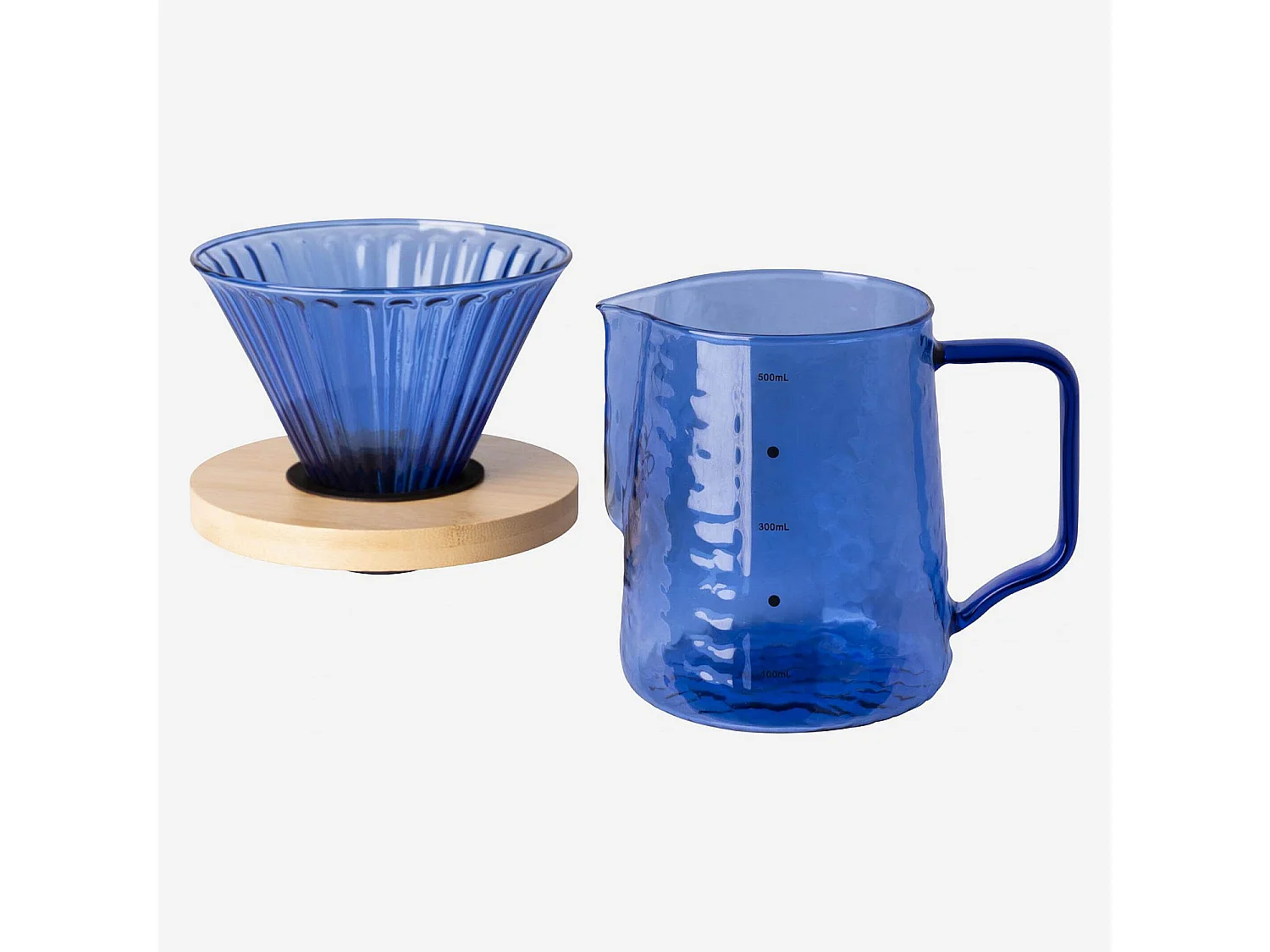 Habitat - Cafetière en verre - 550 ml - Bleu - Alena
