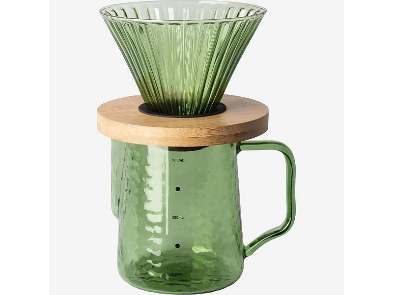 Habitat - Cafetière en verre - 550 ml - Vert - Alena