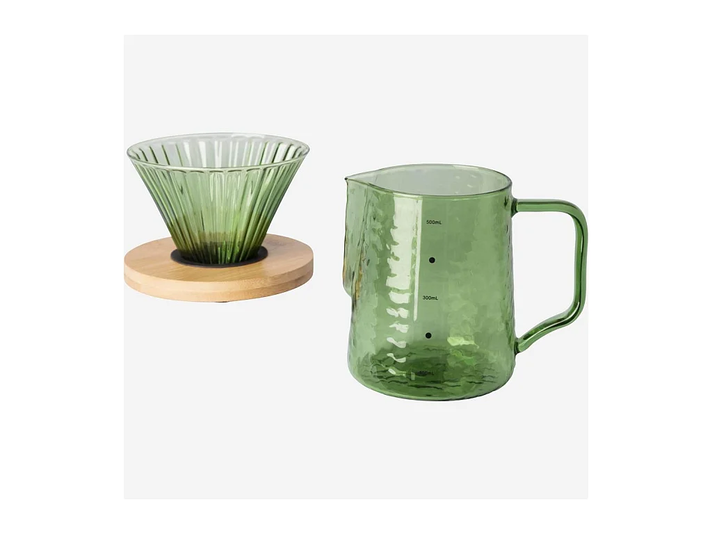 Habitat - Cafetière en verre - 550 ml - Vert - Alena