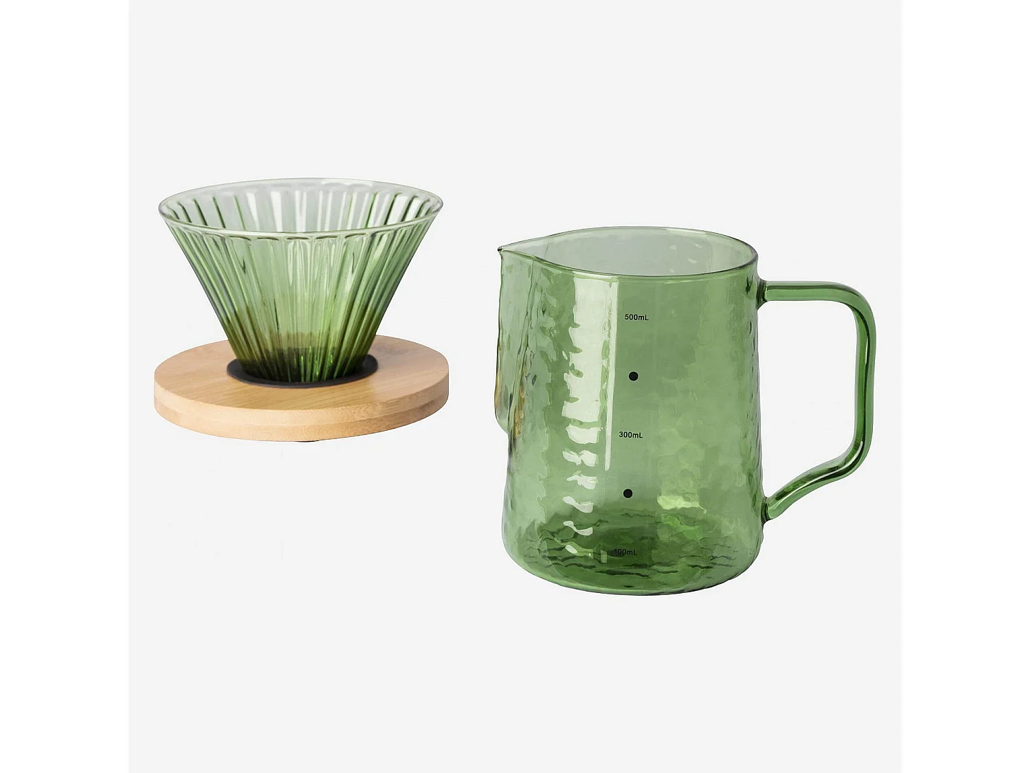 Habitat - Cafetière en verre - 550 ml - Vert - Alena