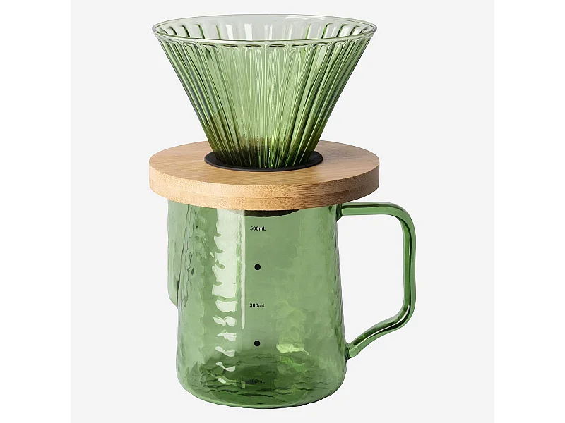Habitat - Cafetière en verre - 550 ml - Vert - Alena