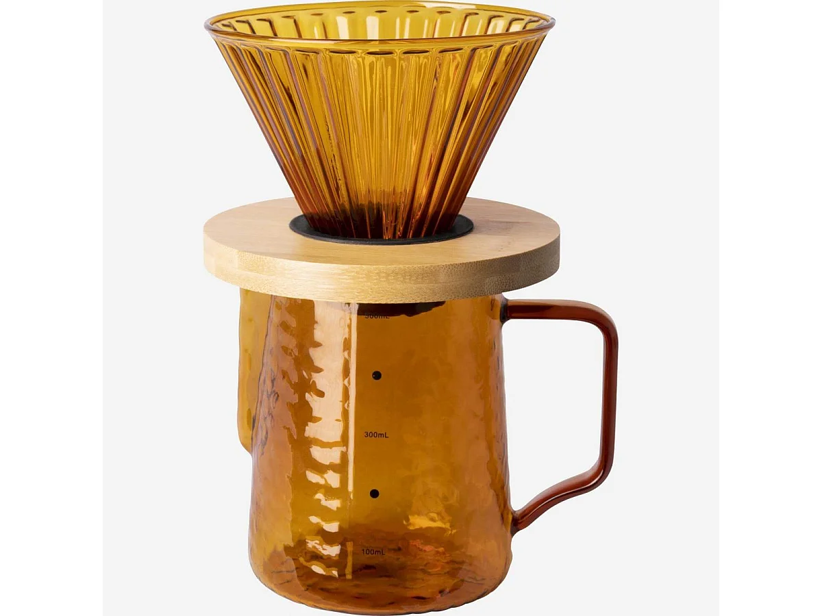Habitat - Cafetière en verre - 550 ml - Ocre - Alena