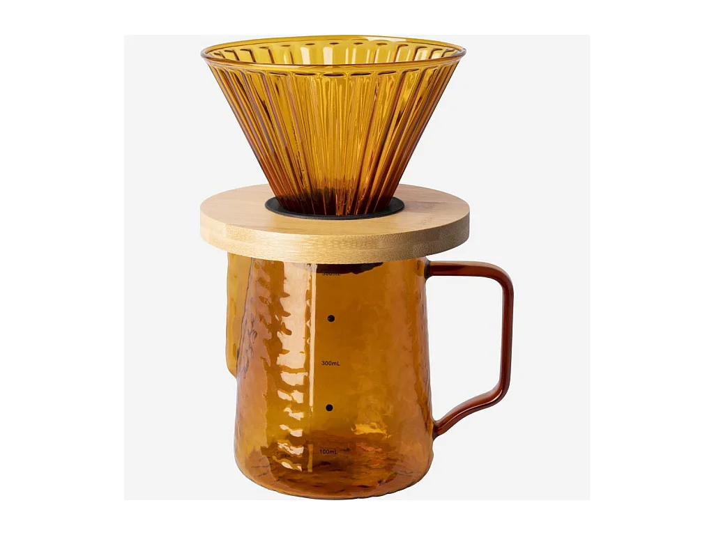Habitat - Cafetière en verre - 550 ml - Ocre - Alena