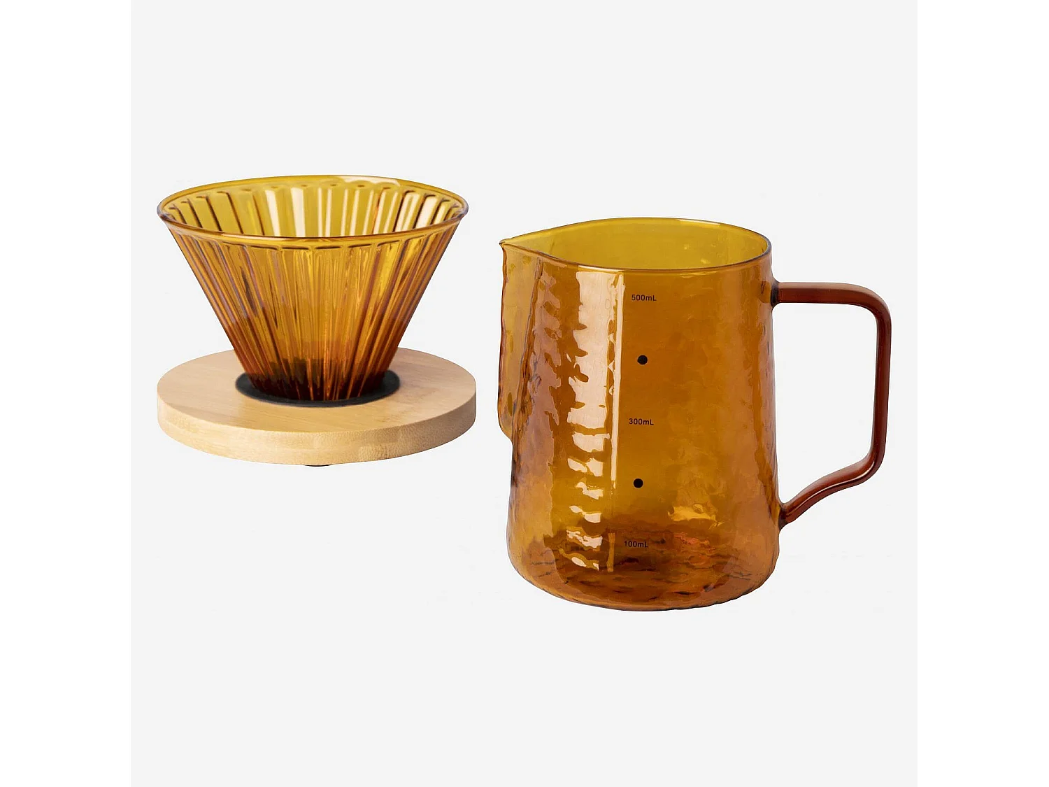 Habitat - Cafetière en verre - 550 ml - Ocre - Alena