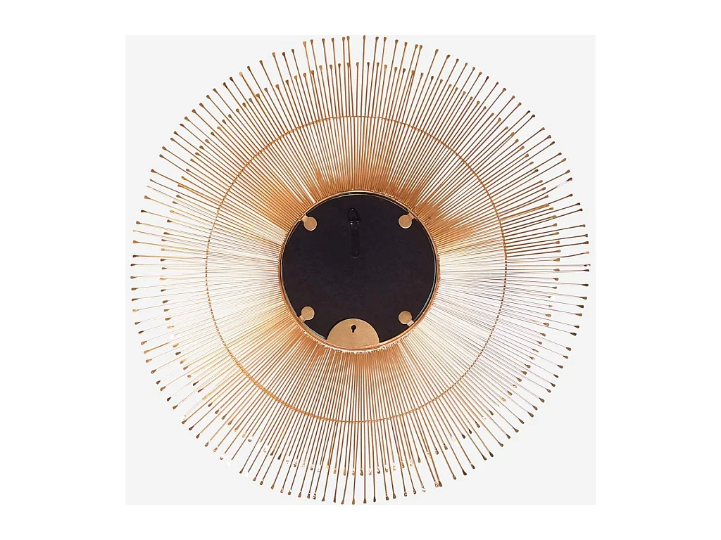 Habitat - Miroir rond en fer - 90 cm - Doré - Olga