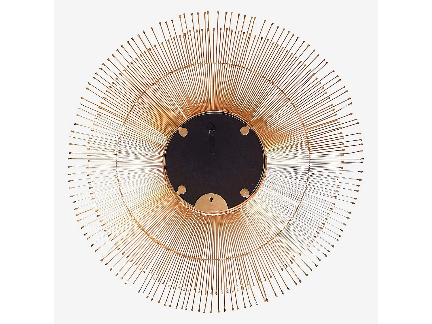 Habitat - Miroir rond en fer - 90 cm - Doré - Olga