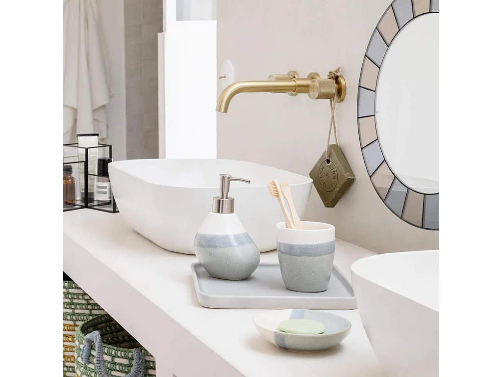 Habitat - Miroir rond en verre - 40 cm - Bicolore - Design by Habitat Design Studio - Ublo