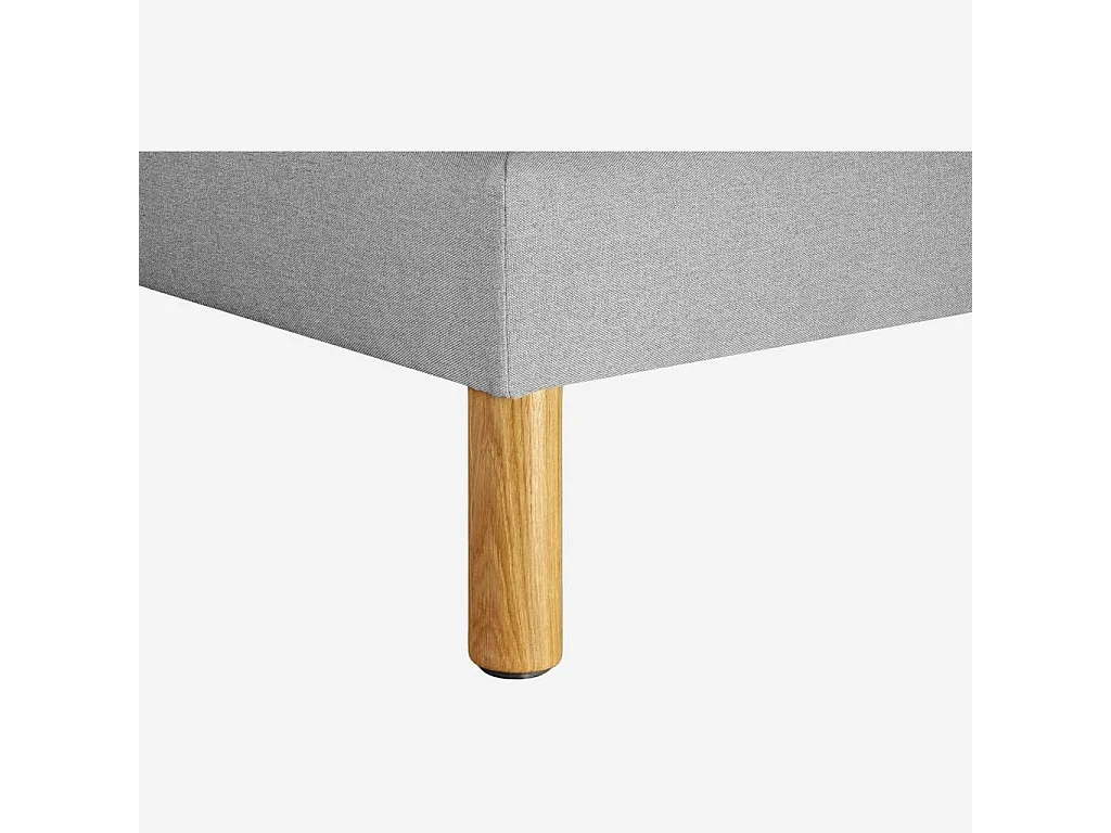 Habitat - Set de 4 pieds de lit universels cylindriques en chêne - 16 cm - Naturel - Quatro