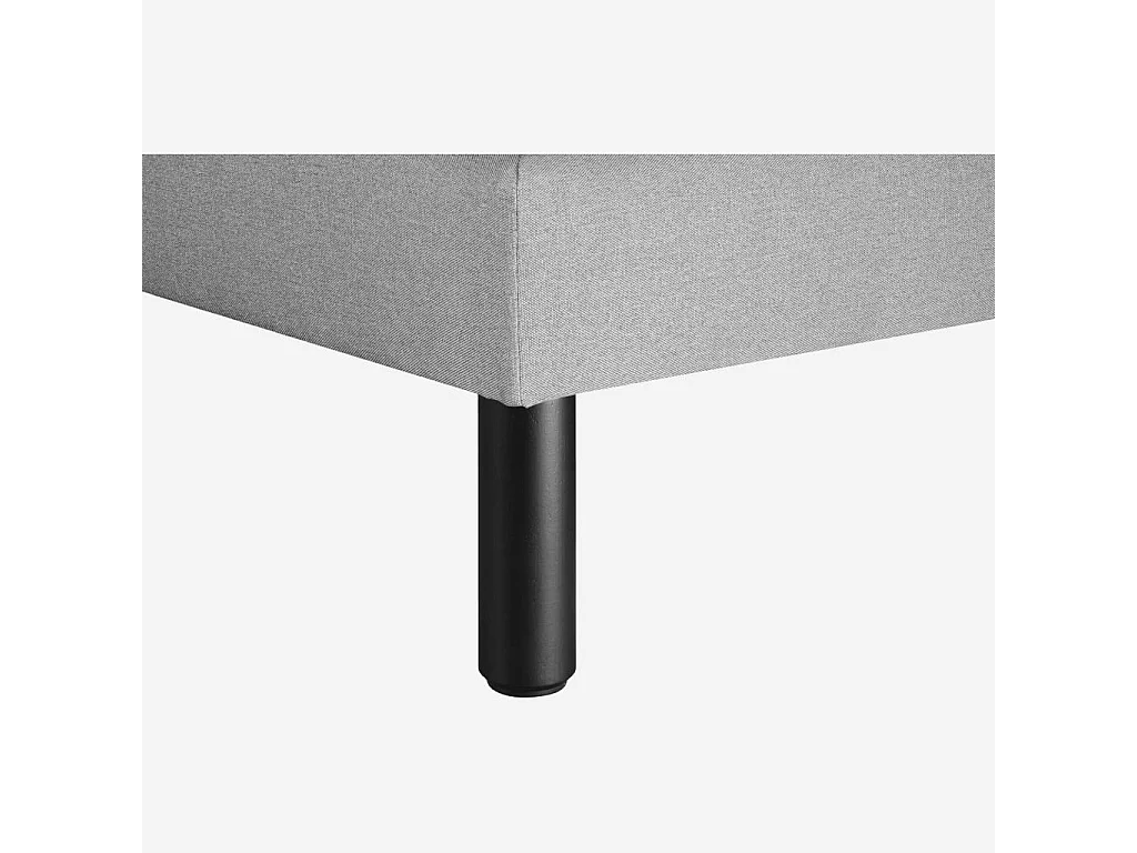 Habitat - Set de 4 pieds de lit universels cylindriques en hêtre - 16 cm - Noir - Quatro