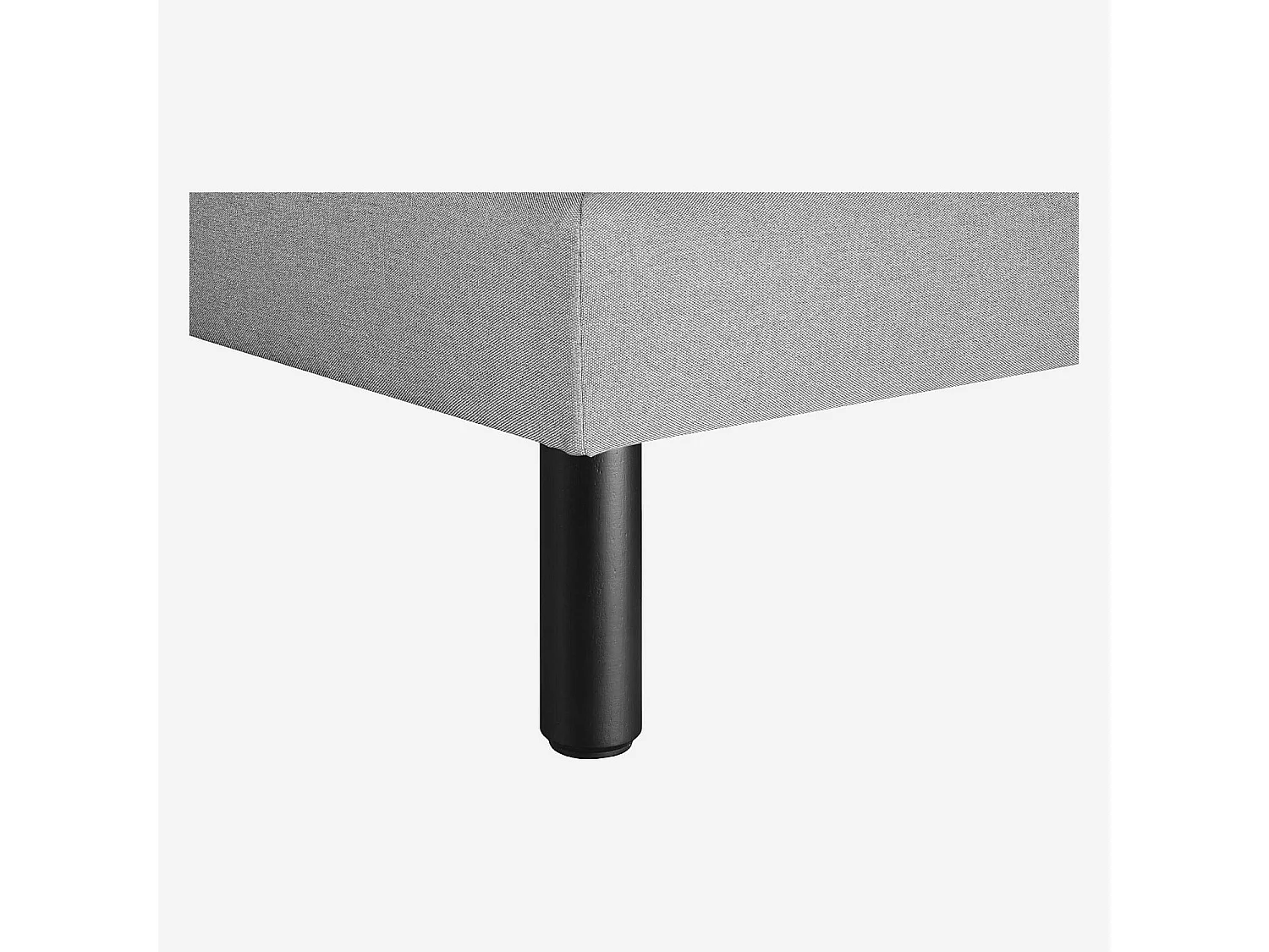 Habitat - Set de 4 pieds de lit universels cylindriques en hêtre - 16 cm - Noir - Quatro