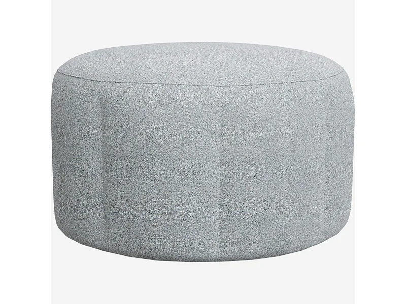 Habitat - Pouf 76 cm en tissu Venezia - Bleu glacier - Siena