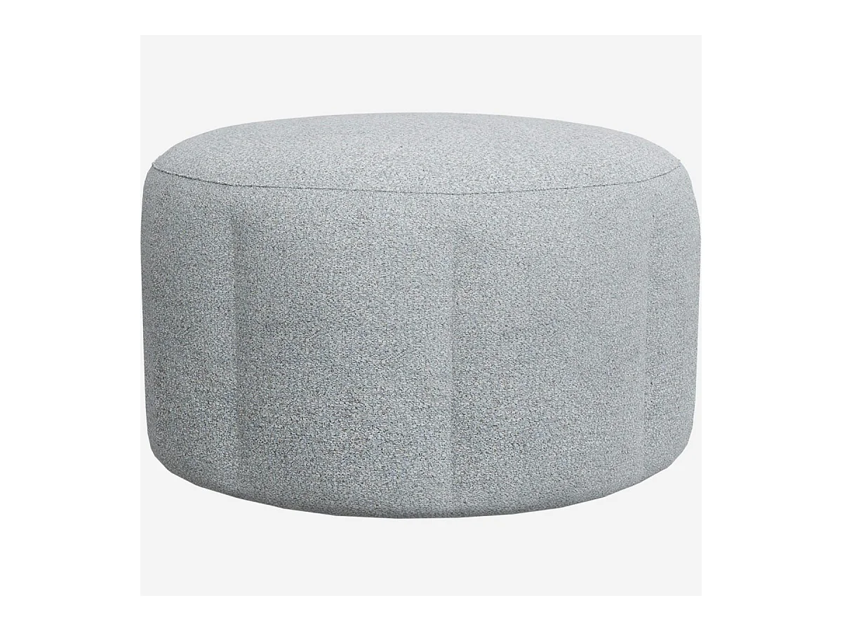 Habitat - Pouf 76 cm en tissu Venezia - Bleu glacier - Siena