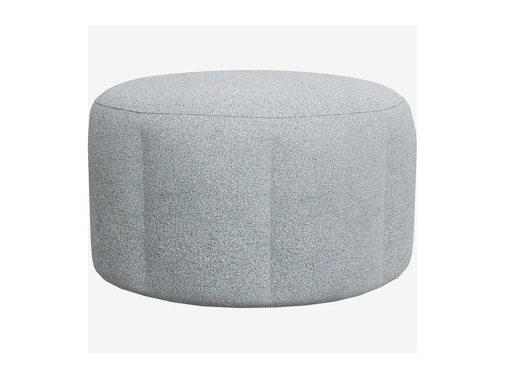 Habitat - Pouf 76 cm en tissu Venezia - Bleu glacier - Siena