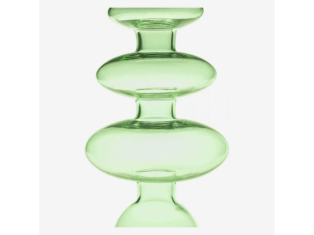 Habitat - Bougeoir en verre soufflé - 15 x 28 cm - Vert - Amo