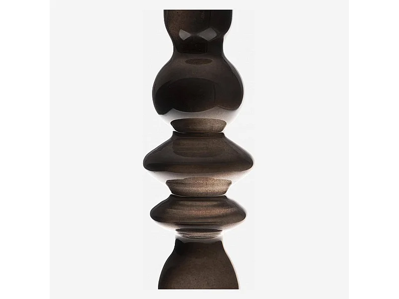 Habitat - Bougeoir en verre soufflé - 15 x 32 cm - Noir - Amo