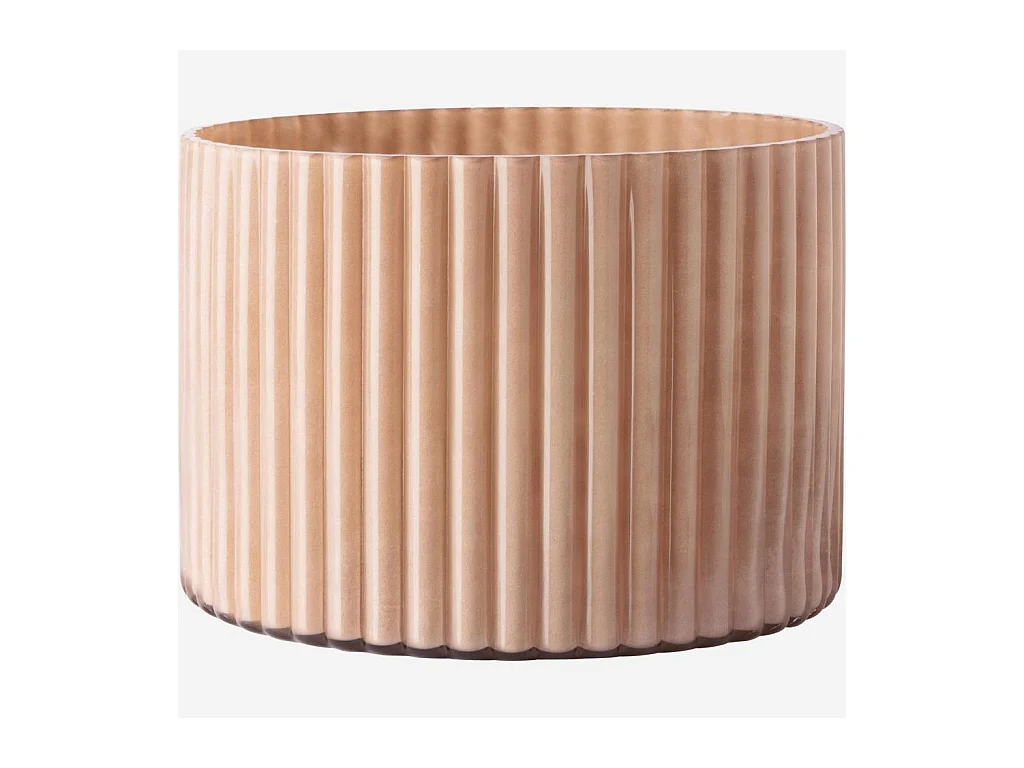 Habitat - Photophore en verre soufflé - Rose - Abba