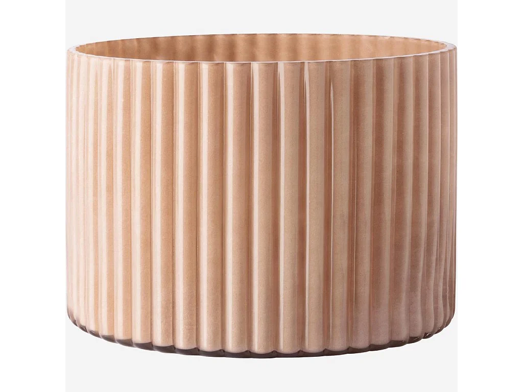 Habitat - Photophore en verre soufflé - Rose - Abba