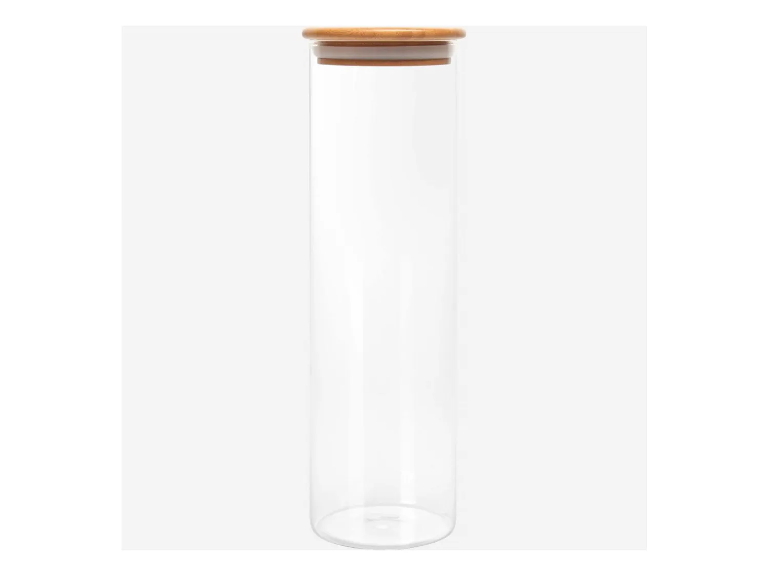 Habitat - Bocal en verre et bambou - 10 x 31 cm - Ferm